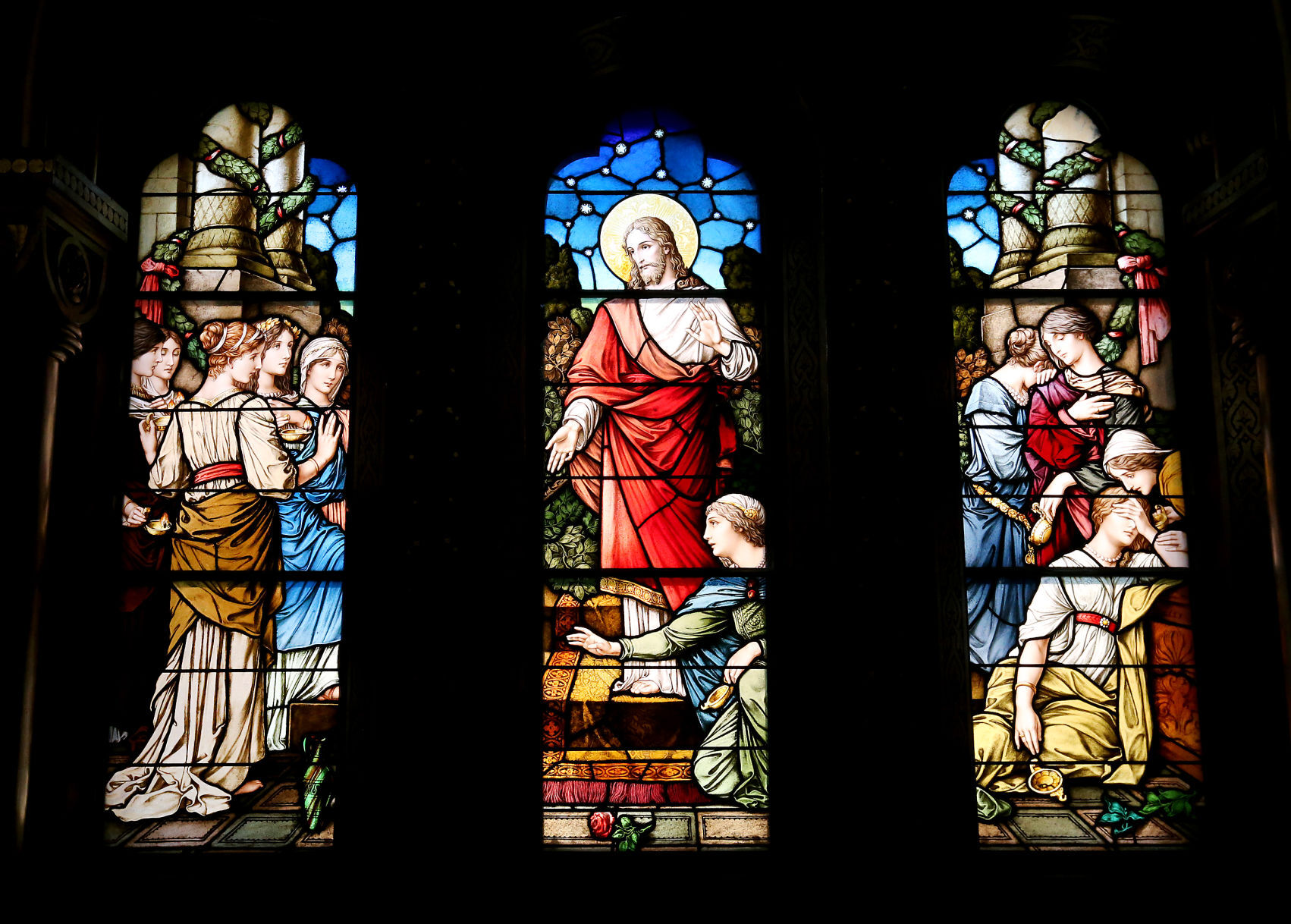 Three panels with Jesus Mary of the Angels Chapel
